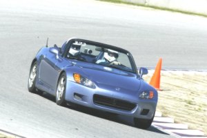 Passing apex at Turn 8, in the Corkscrew