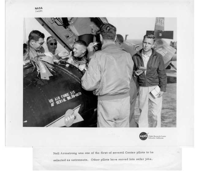 Neil Armstrong in X-15 cockpit after landing