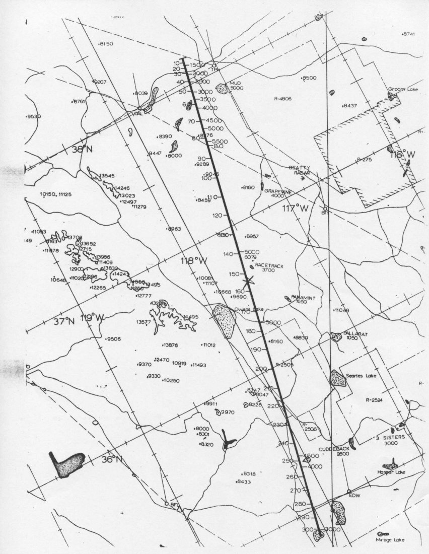 Planned flight path, X-15 flight 51 (3-4-8)