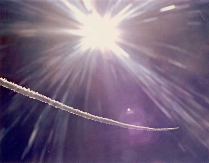 X-15 contrail after launch