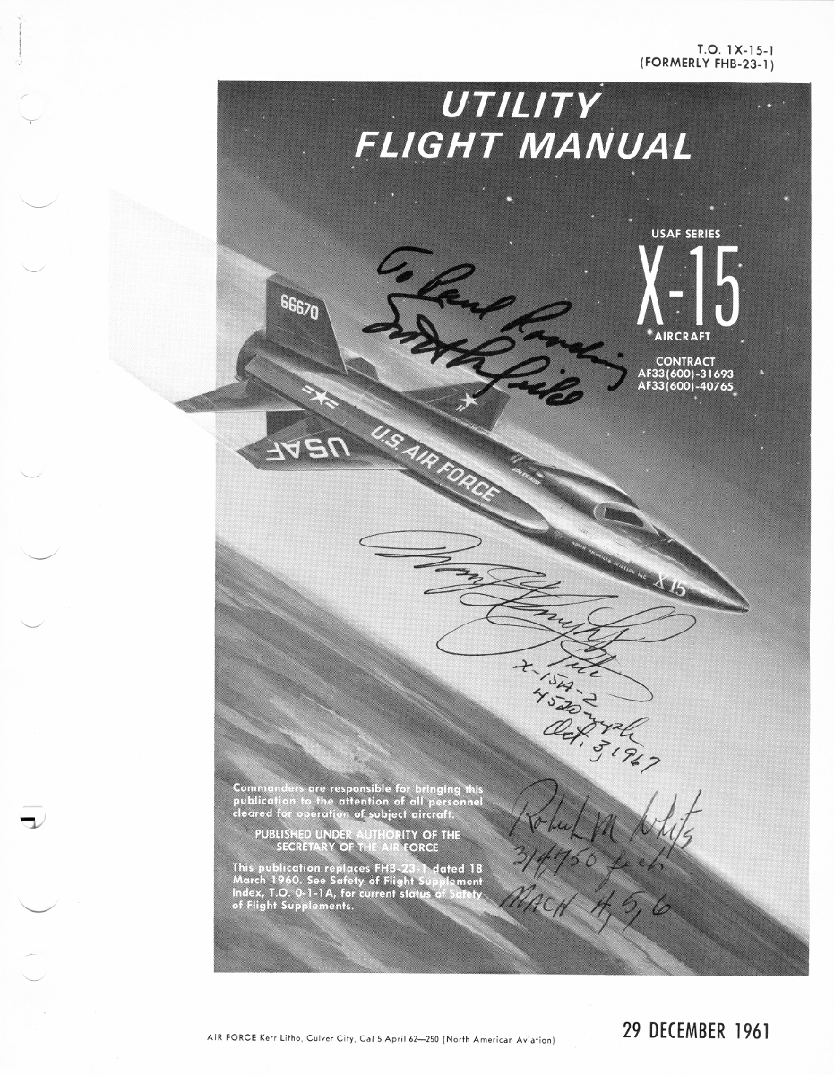X-15 Flight Manual cover page