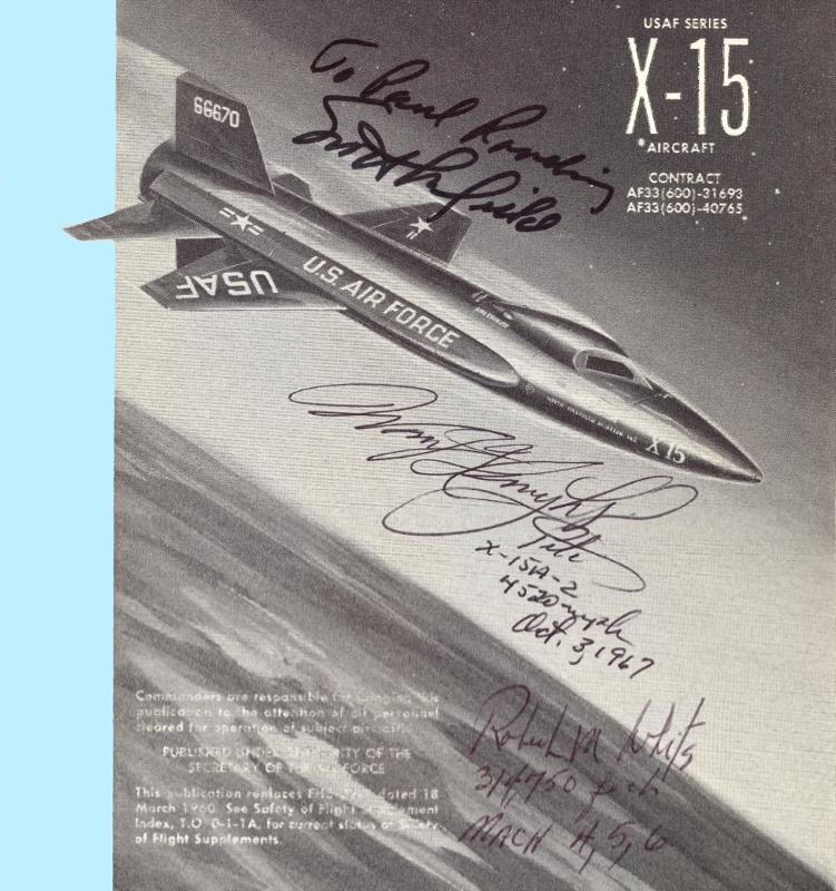 Clip from X-15 Flight Manual cover page