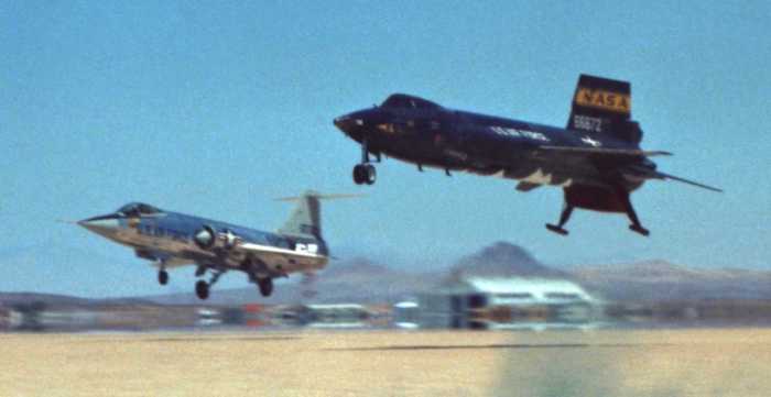 X-15 landing with F-104 chase