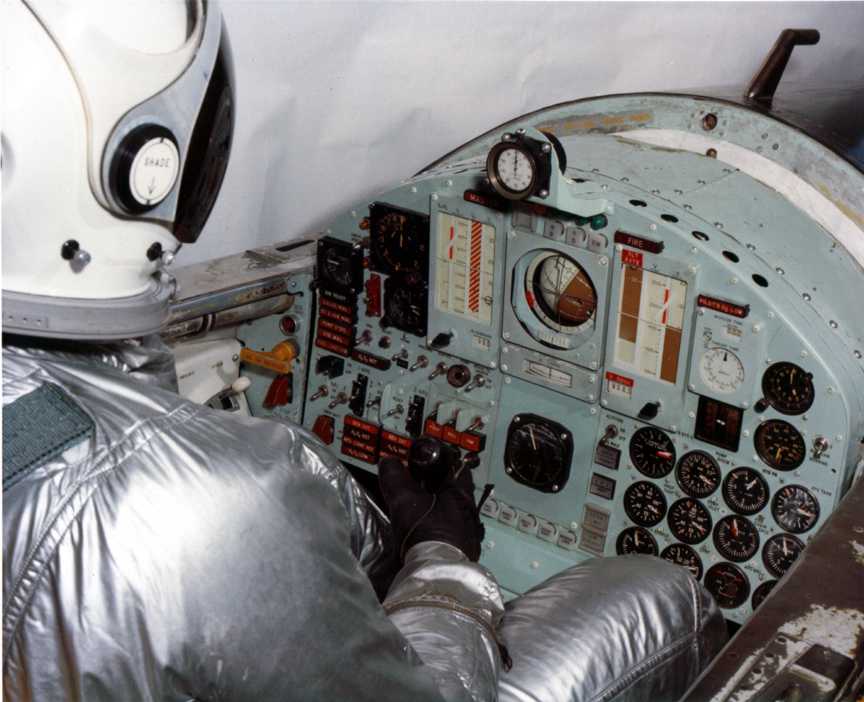 X-15 cockpit and pilot