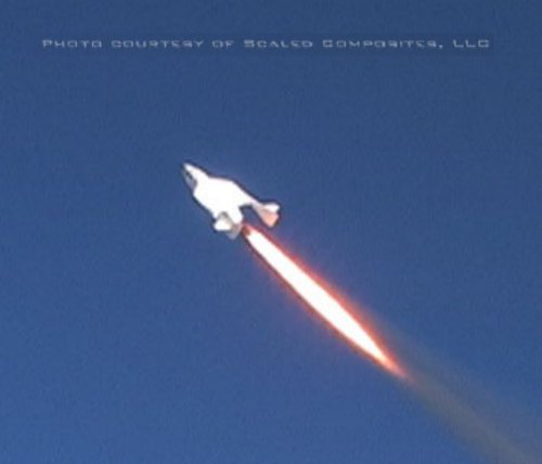 SpaceShipOne on ascent, flight 13P