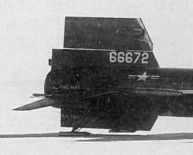 X-15 tail, side view
