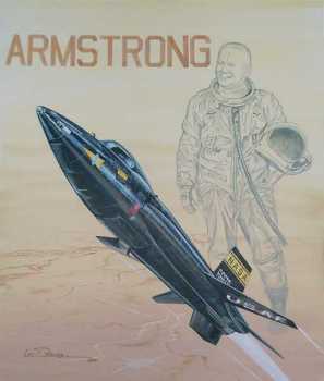 Art depicting Neil Armstrong & climbing X-15
