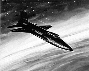 Illustration of X-15 during reentry