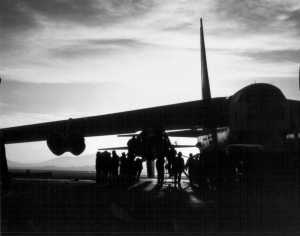 X-15 preflight preparation at dawn